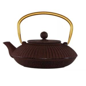 Carmien Cast Iron Teapot – Maroon Gold
