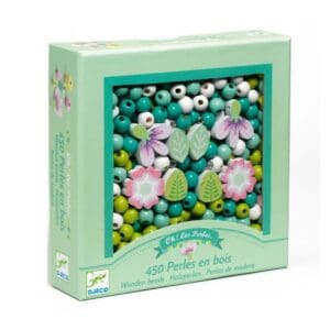 Djeco Wooden Bead Set - Flowers & Foliage