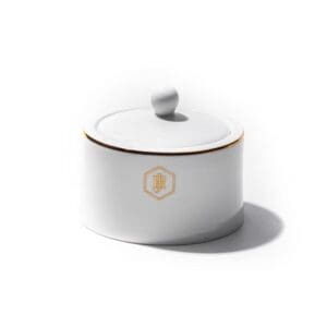 JAN Gold Rimmed Sugar Pot