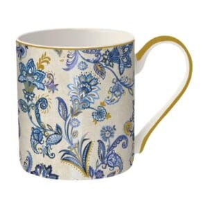 Museums & Galleries Fine China Mug - Blue Paisley