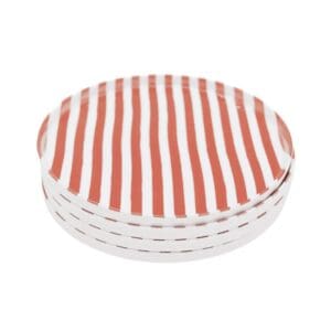 Art de Olivia Lightseekers Dinner Plate Set of 4 Red