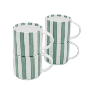 Art de Olivia Lightseekers Mug Set of 4 Green