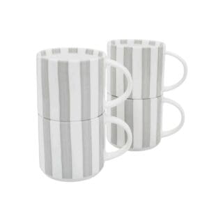 Art de Olivia Lightseekers Mug Set of 4 Grey
