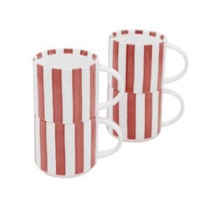 Art de Olivia Lightseekers Mug Set of 4 Red
