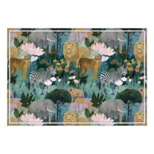 Anna-Maud Vinyl Placemats Safari Garden