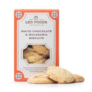 Leo Foods White Choc & Macadamia Biscuits