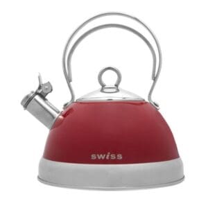 Swiss Gourmet Whistling Kettle 2.5L Red